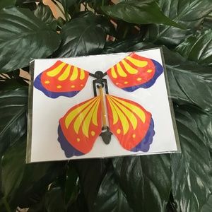 Flying Butterfly Toy or Greeting Card Insert Accessory for Book Flying